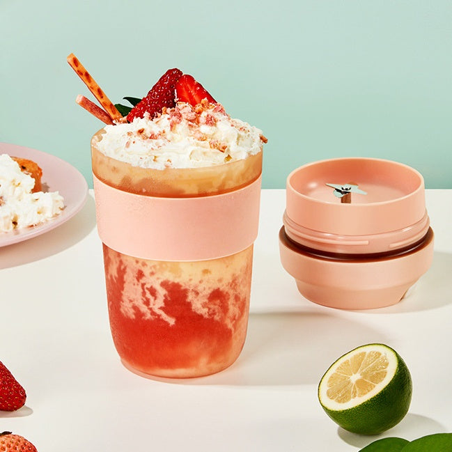 400ml Portable Blender & Juicer Cup – Rechargeable 4-Blade Smoothie Maker