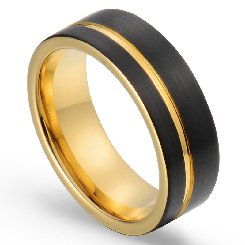 Ring Tide Tungsten Gold Jewelry Ring