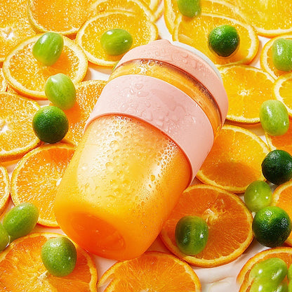 400ml Portable Blender & Juicer Cup – Rechargeable 4-Blade Smoothie Maker