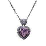 S925 Double Heart Original Pendant For Women Elegant Necklace