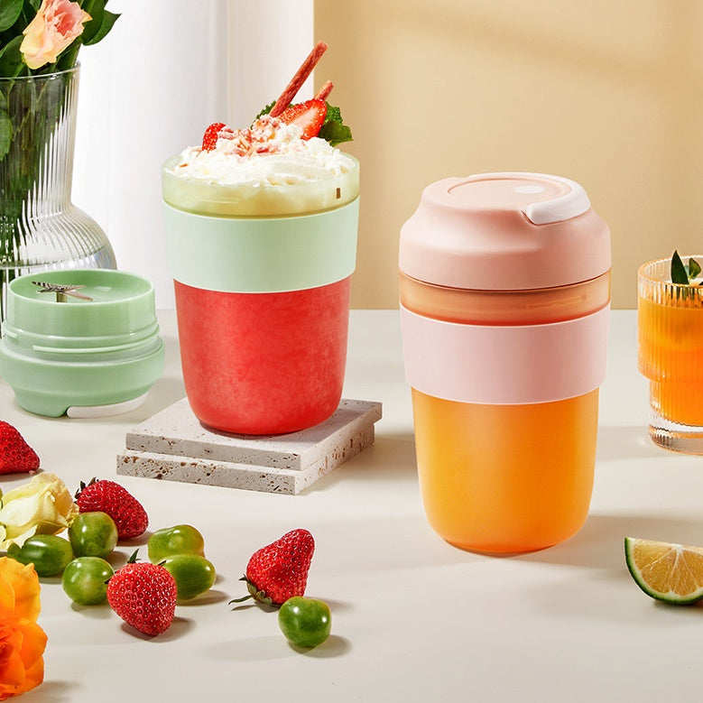 400ml Portable Blender & Juicer Cup – Rechargeable 4-Blade Smoothie Maker