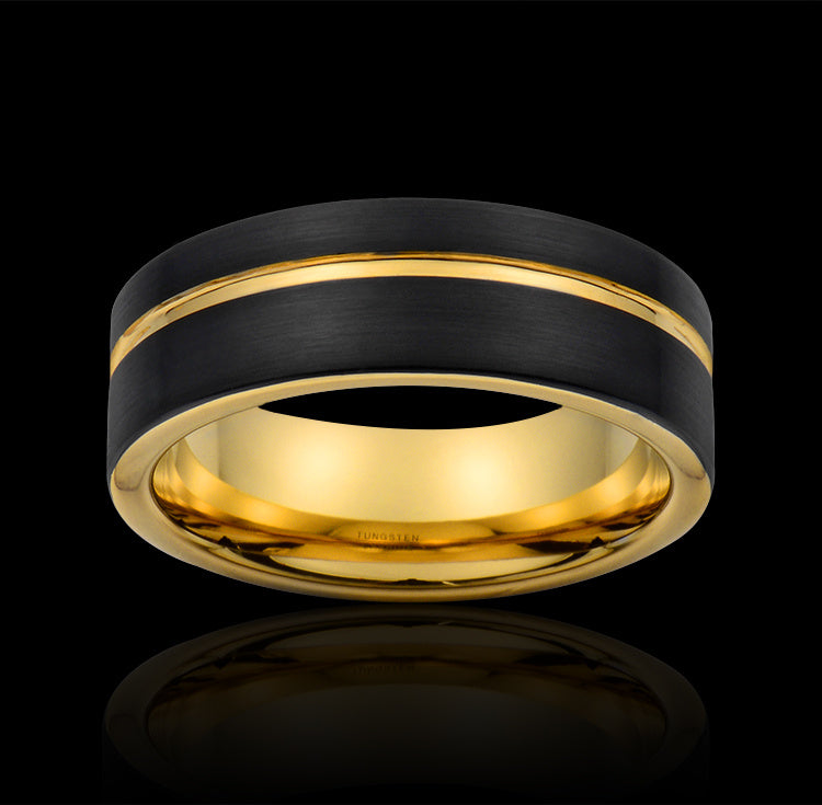 Ring Tide Tungsten Gold Jewelry Ring