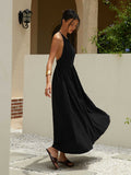 Holder Without Back Dress Black Slimming Dress