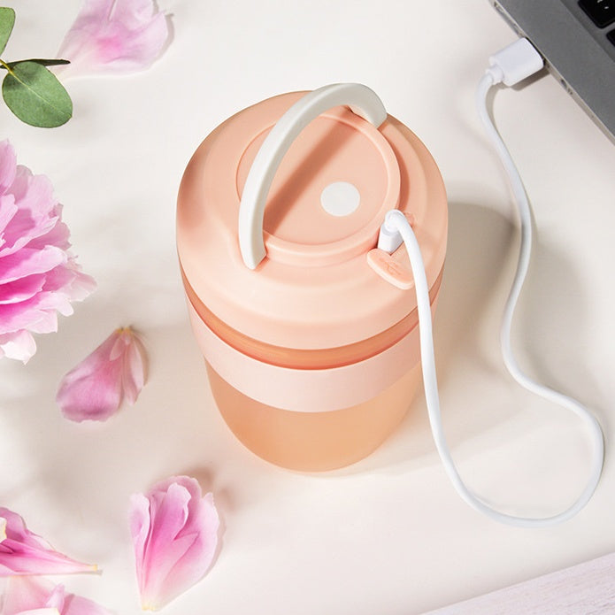 400ml Portable Blender & Juicer Cup – Rechargeable 4-Blade Smoothie Maker