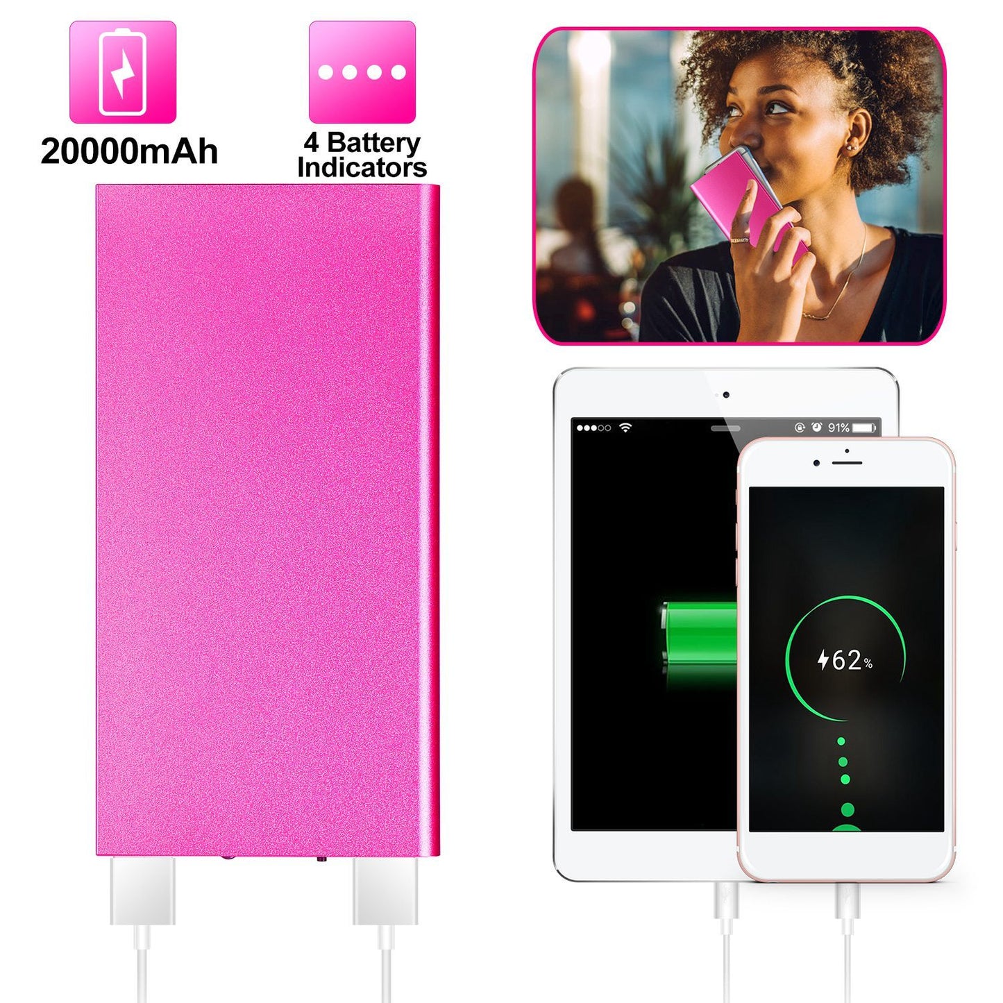 20000mAh Power Bank Ultra-thin