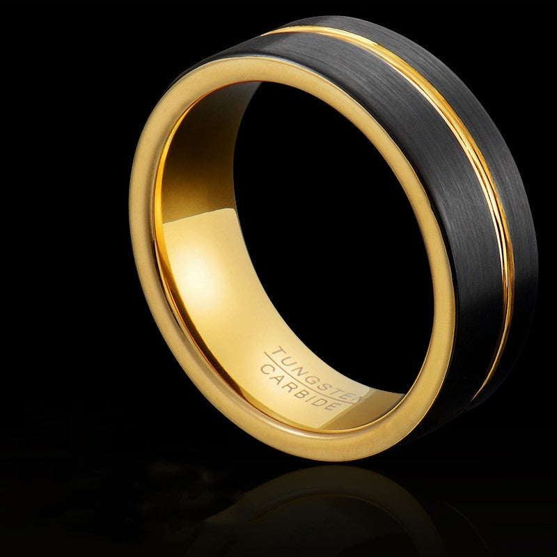 Ring Tide Tungsten Gold Jewelry Ring